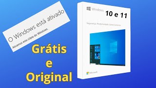 COMO ATIVAR WINDOWS GRÁTIS E ORIGINAL DIRETO NA MICROSOFT  Windows 10 e 11 [upl. by Coltin]