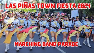 LAS PIÑAS TOWN FIESTA 2024 MARCHING BAND PARADE AND PATYO ENTRANCE [upl. by Ecnatsnoc]