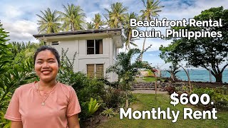 600 Monthly Rent  Beachfront Rental Tour  Philippines [upl. by Elin100]