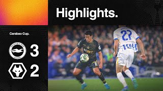 Cup exit down south  Brighton amp Hove Albion 32 Wolves  Highlights [upl. by Carrew]