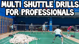 Explosive Multi shuttle drills for PROFESSIONALS  Best badminton training [upl. by Clarie]