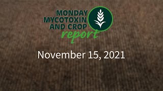 Monday Mycotoxin and Crop Report for November 15 2021 [upl. by Andaira]