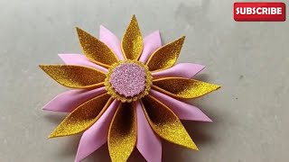 Glitter Foam Sheet Flower Making DIY Craft craft360 glitterfoamsheetcraft [upl. by Quincey]