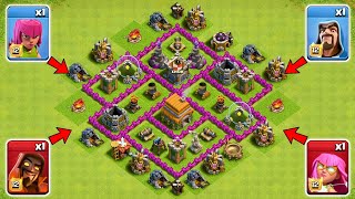 Town Hall 6 vs Max Level Troop 1 with 5 Rage Spells  Clash of Clans [upl. by March]