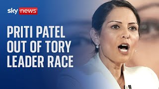 Priti Patel voted out of Conservative leadership contest [upl. by Taima]