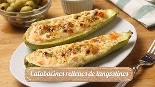 calabacines rellenos de langostinos nueva [upl. by Aillicec]