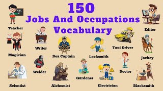 Essential English Vocabulary for Beginners JOBS And OCCUPATIONS 150 Words with Pictures [upl. by Alyose]