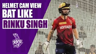 How does it feel to finish like Rinku Singh 🤔💥 Helmet Cam view  KKR [upl. by Rimidalg]