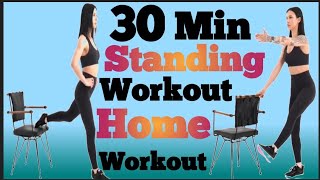 SMALLER WAIST amp FLAT BELLY Home 30 Min Standing Workout Workout NO JUMPING TABATA WORKOUT [upl. by Eenaej581]