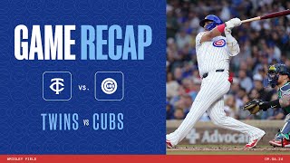 Game Highlights Isaac Paredes’s 4 RBIs Push Cubs Past Twins  8624 [upl. by Adnileb]