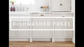 DIY Dishwasher Panel  How to Put a Panel on Any Dishwasher [upl. by Eisseb]