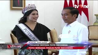 Presiden Jokowi Bertemu Dengan Finalis Putri Indonesia dan Miss Universe [upl. by Opiuuk462]