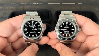 We compare the Rolex Explorer 1 224270 to the Submariner 124060 [upl. by Justicz]