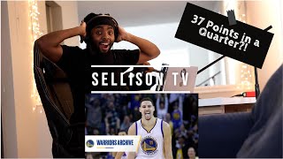 Klay Thompson 37 Point Quarter Reaction 01232021  Sellison Sports [upl. by Alekat]