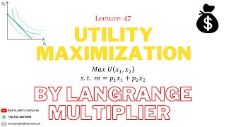 Utility Maximization by using Lagrange Multiplier Method  Utility Optimization [upl. by Rothschild]