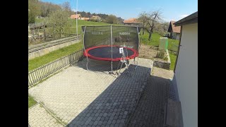 Hudora 400 Trampolin zusammenbauen [upl. by Nalid]