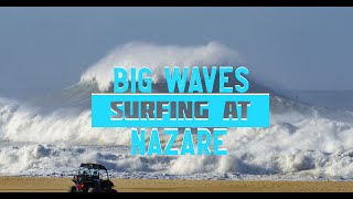 Big wave surfing at Nazaré Portugal [upl. by Lindon]