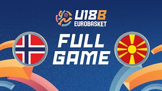 Group Phase  NOR v MKD  Full Basketball Game  FIBA U18 Womens EuroBasket 2024 Division B [upl. by Rojam]