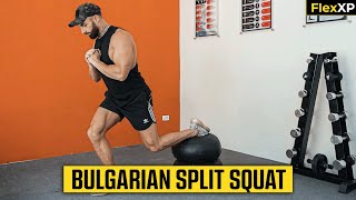 Bulgarian Split Squat Form amp Tutorial Guide 30 Seconds  FlexXP [upl. by Atinniuq752]