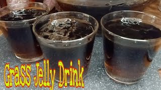 How To make Grass Jelly Drink  Black Gulaman Drink Recipe  Palamig [upl. by Taffy289]