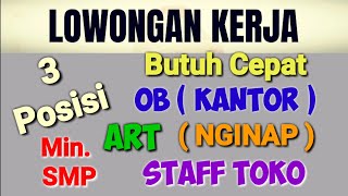 Lowongan Kerja Tanpa Ijazah  Gasss ll Lowongan Kerja Hari Ini [upl. by Quintessa]