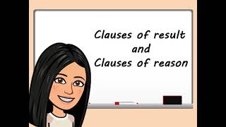 CLAUSES OF RESULT AND REASON [upl. by Modestine77]