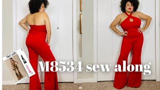 McCall’s M8534 sew along view A  how to make a jumpsuit [upl. by Clorinda]