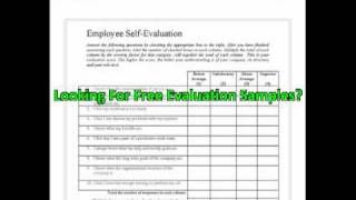 Employee Performance Evaluation Examples [upl. by Jacquelyn226]