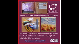 Create a wet felted cornfield landscape kit now available [upl. by Ocirne370]