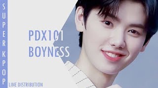 Produce x 101 Boyness 소년미 少年美  Line Distribution [upl. by Sirac660]