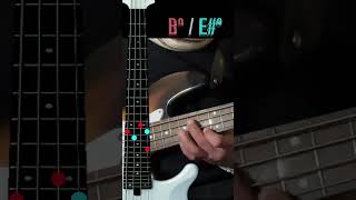 Alternating Diatonic Triads with Tritone Relationships  Bass Guitar Daily Routine Practice [upl. by Dunlavy486]