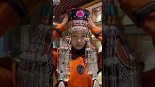 Headgear matching bridalheaddress Mongolian headdress [upl. by Shuma147]