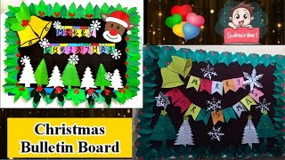 2 Christmas School Bulletin Board l Christmas Display Board Idea l Christmas Notice Board decoration [upl. by Drarej]