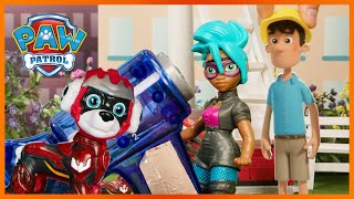 Mighty Pups Stop a Giant Drill  PAW Patrol  Toy Play Episode for Kids [upl. by Aihsyn]