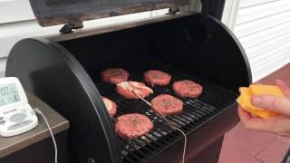 How To Cook Hamburgers On a Traeger without Flipping Them [upl. by Notsnorb]