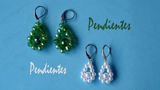 DIY Pendientes esmeralda y de perlas Emerald and pearl earrings [upl. by Naara]