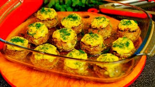 Фаршированные шампиньоны в духовке Как вкусно приготовить грибы с курицей и сыром [upl. by Iek]