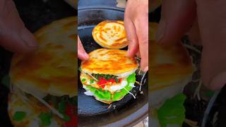 Chinese Burger Grandpa and grandma fried eggs [upl. by Quillan923]