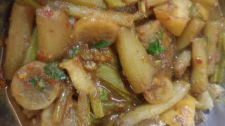 so tasty jari kochu oo shutkir curry recipe [upl. by Dale358]