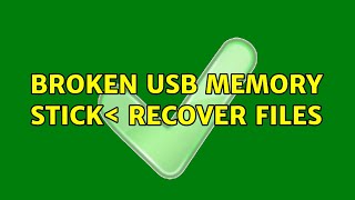 broken usb memory stick＜ recover files [upl. by Junji]