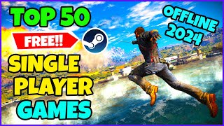 Top 50 FREE Single PlayerOffline Games on Steam 2024 [upl. by Udell59]