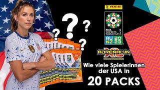 Wie viele Spielerinnen der USA in 20 PACKS  PANINI FIFA Womens World Cup 2023 Adrenalyn XL Cards [upl. by Nawoj]