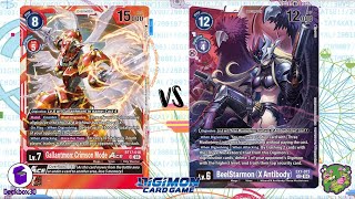 DIGIMON TCG Local match Gallantmon Red vs Three Musketeers Purple  OOPS [upl. by Eedia404]