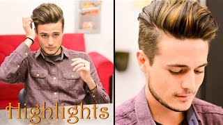 Mens Hair Highlights  Natural Streaks Mariano Di Vaio Inspired [upl. by Eraste136]