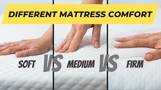 Different Mattress Comfort Levels Explained  Which One is Ideal for You  Mattress Firmness Guide [upl. by Noryd]