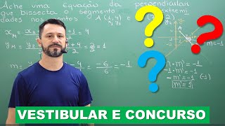 Como encontrar a equação da reta perpendicular que bissecta o segmento AB  Top de [upl. by Leohcin651]