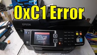 Epson WF 3640 WF 3620 0xC1 Error Fix [upl. by Ecirp]