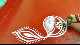 jhoti chita drawing easybeautiful round alpona design Jhoti chita new design odia rangoli designs [upl. by Tiphani]