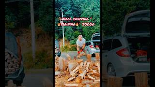 🪵Wood chopping 🪓🔥training🔥🪓3000g [upl. by Kort]