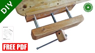 Wooden Bench Vise making  free PDF plan  DIY [upl. by Castro246]